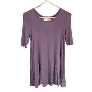 Free People Purple Open Oval Back Tunic Size Small